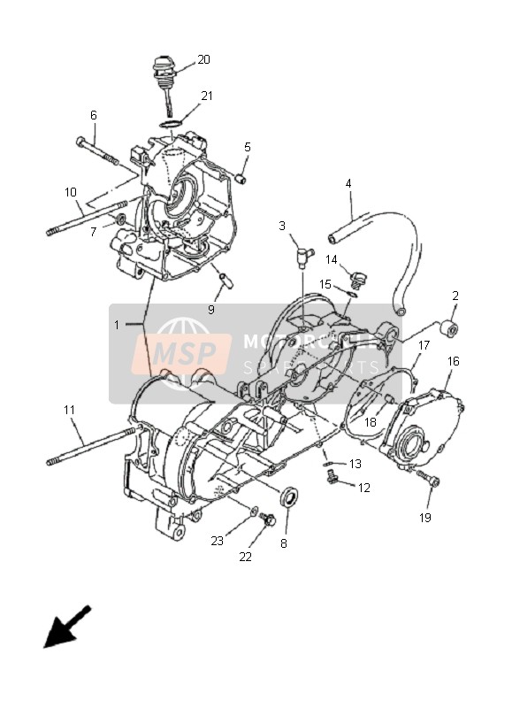 Yamaha YP125E MAJESTY 2009 KURBELGEHÄUSE für ein 2009 Yamaha YP125E MAJESTY